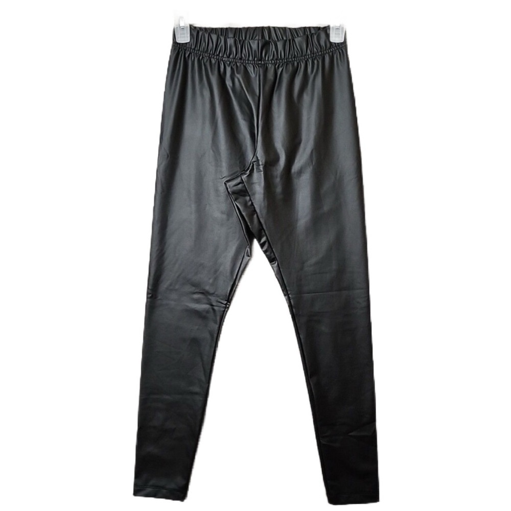 NWT Old Navy High Waisted Faux Leather Leggings, Size L (12/14), Black - Picture 3 of 5